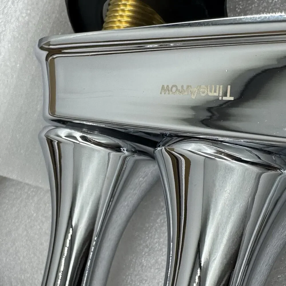Time Arrow Two Handle Center Set Bathroom Faucet Chrome Polished Finish NIB